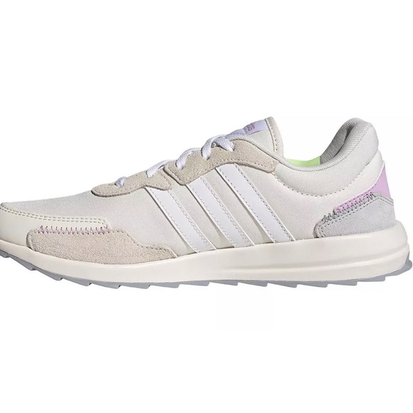 Women's size 9.5 Adidas RetroRun Athletic Running Shoes FY6494 Chalk White - Picture 2 of 7